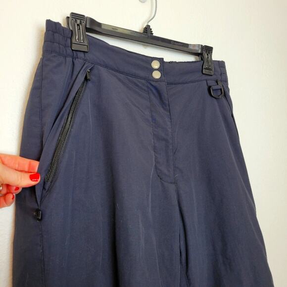 L.L.BEAN Black Insulated Snow Ski Pants With Gaiters Zip Pockets Size Small - Picture 3 of 10